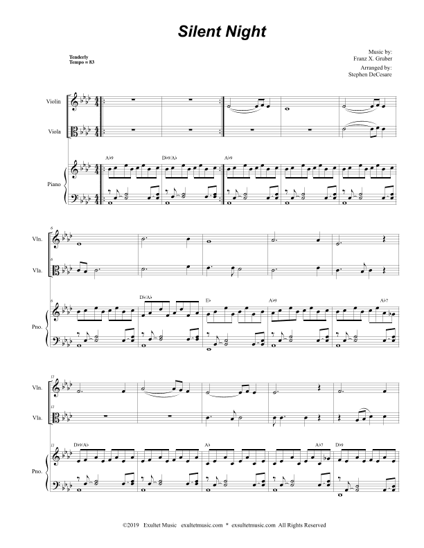 Silent Night (Duet for Violin and Viola - Alternate Version) (arr. Stephen DeCesare)