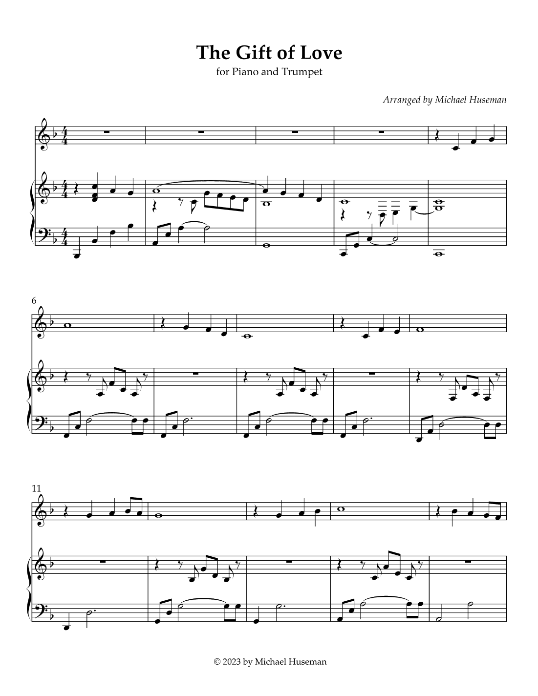The Gift of Love (arr. Michael Huseman)