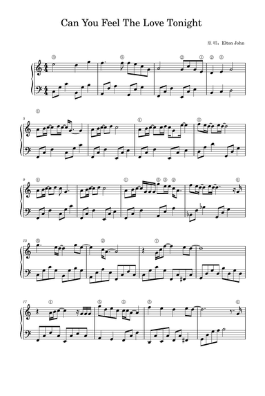 Can You Feel The Love Tonight (arr. Elton John)
