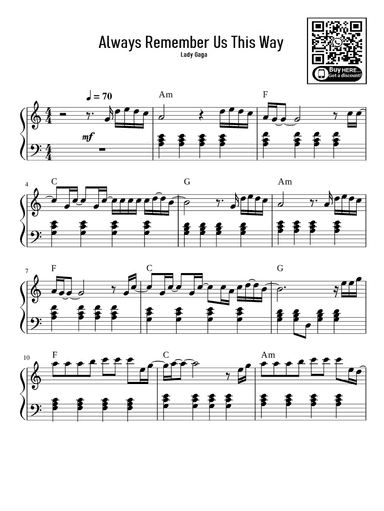 Always Remember Us This Way (arr. eduardo)