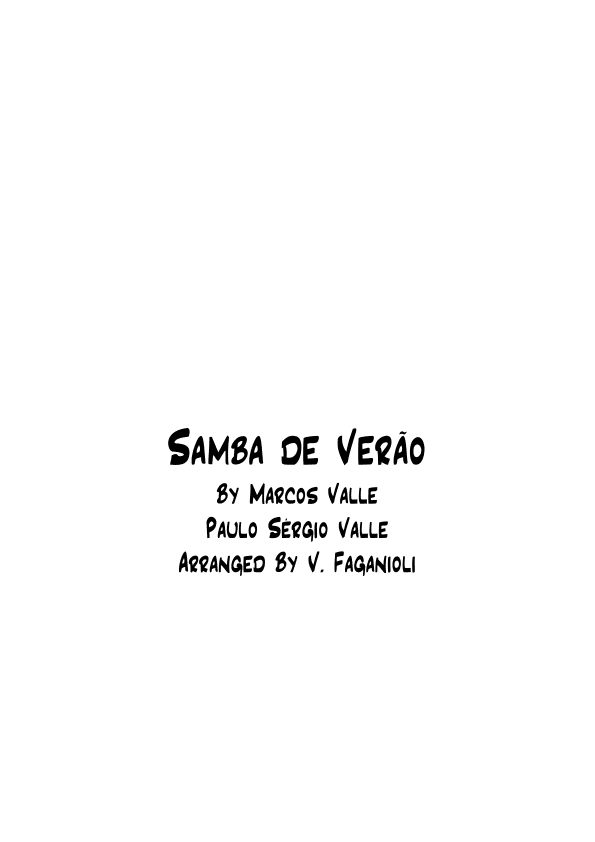 Samba De Verao (arr. Valdeci Faganioli)