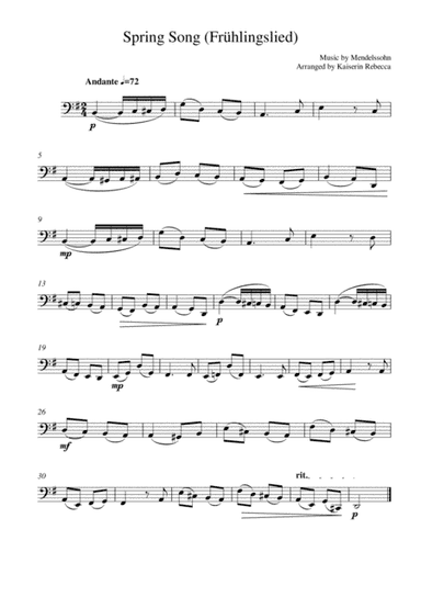 Spring Song (Frühlingslied) (arr. Kaiserin Rebecca)