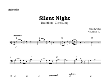 Silent Night for Cello Solo (arr. Rika K.)