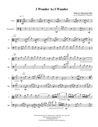 I Wonder As I Wander (arr. Kenneth D. Friedrich)