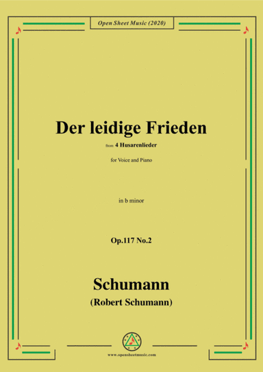 Schumann-Der leidige Frieden,Op.117 No.2,in b minor (arr. MSM)