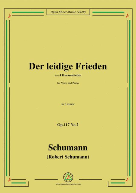 Schumann-Der leidige Frieden,Op.117 No.2,in b minor (arr. MSM)