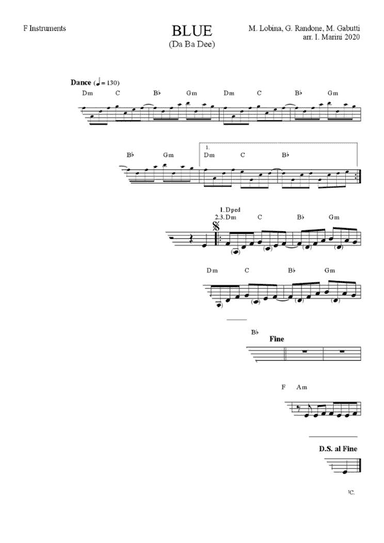 Blue (da Ba Dee) (arr. Ivan Marini)