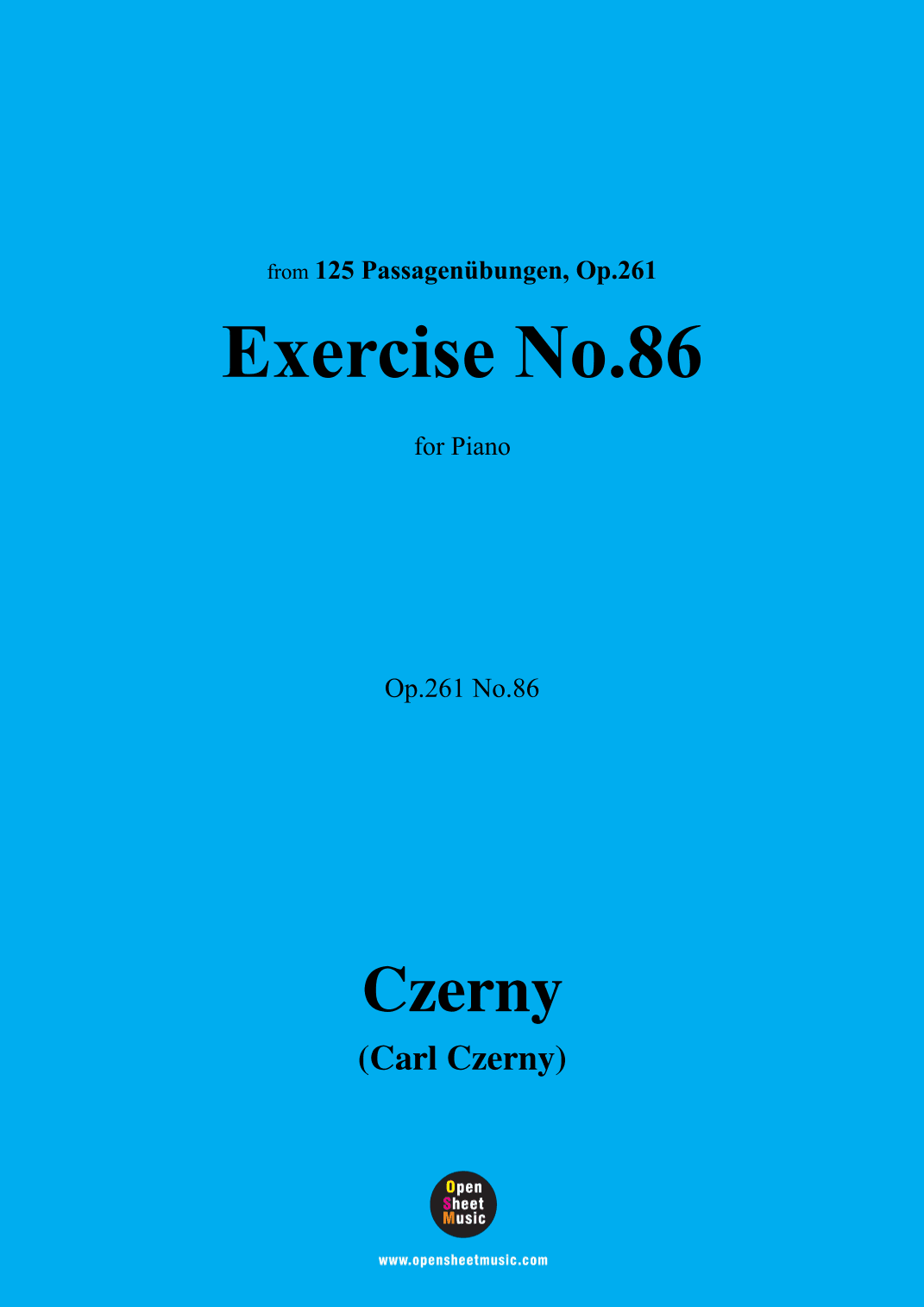 C. Czerny-Exercise No.86,Op.261 No.86 (arr. OSM Press)