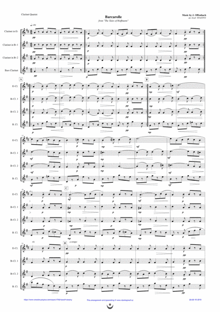 Barcarolle (Offenbach) (arr. Josef STASTNY)