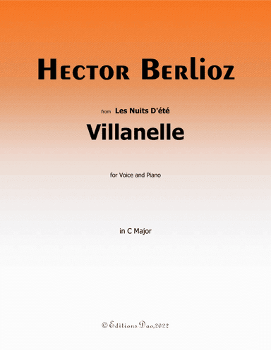 Villanelle, by Berlioz, in C Major (arr. Editions Dao)