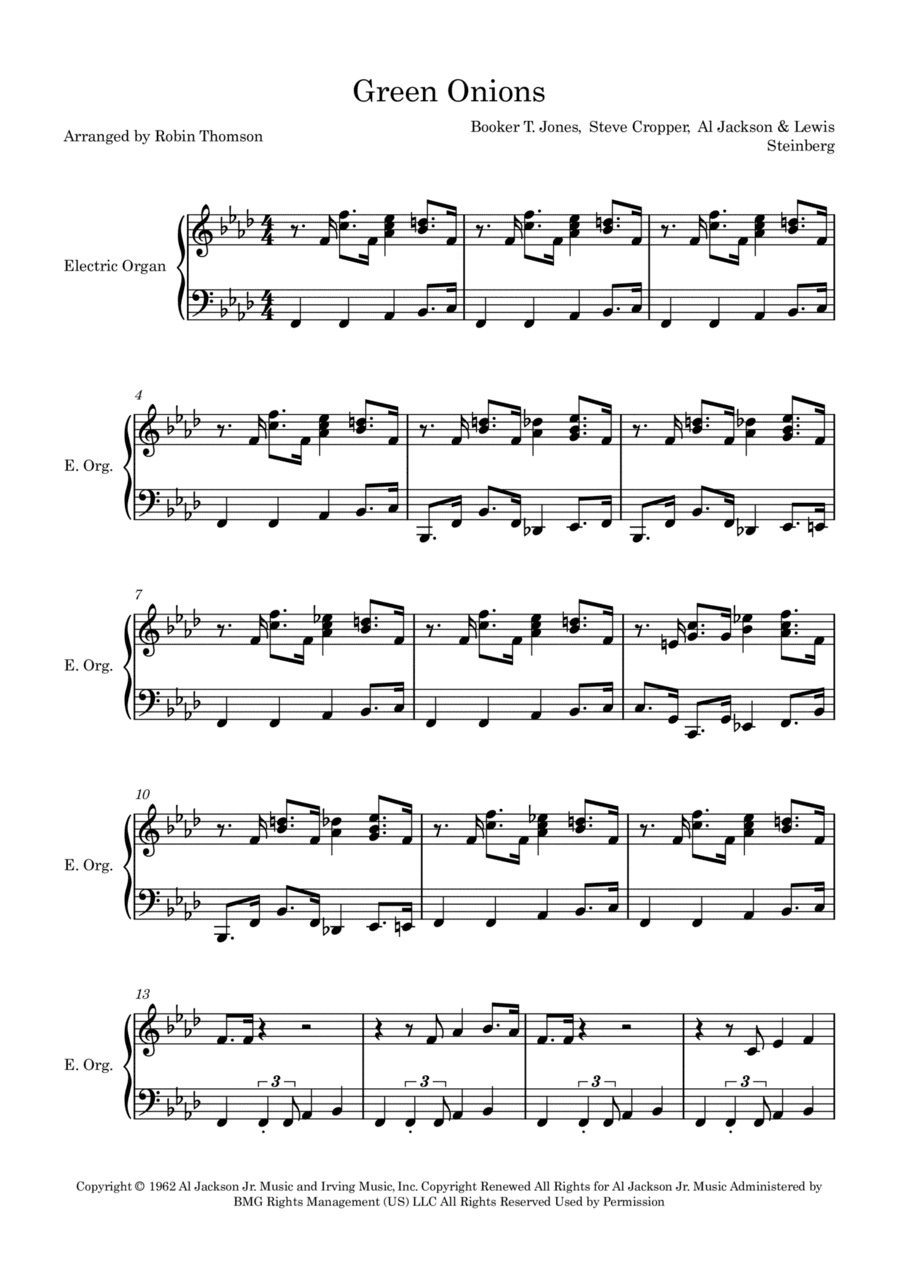 Green Onions (arr. Robin Thomson)