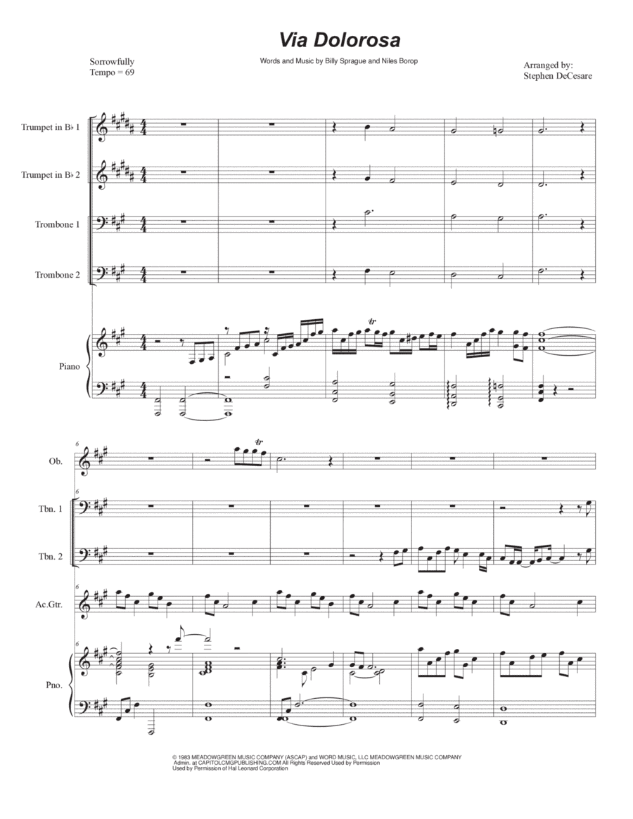 Via Dolorosa (arr. Stephen DeCesare)