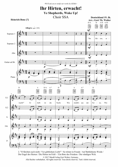 Ye Shepherds, Wake Up! (arr. Gert Th. Walter)