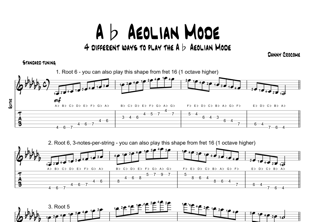 Ab Aeolian Mode (4 Ways to Play)