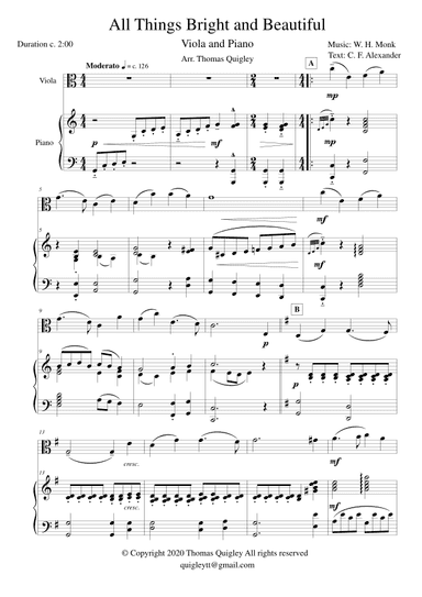 All Things Bright and Beautiful (arr. Thomas Quigley)