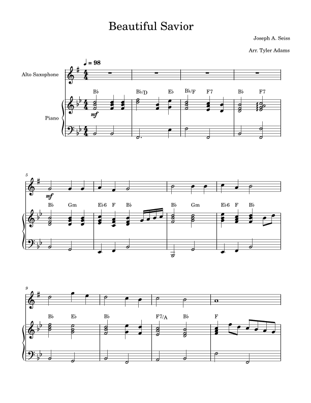 Beautiful Savior (arr. Tyler Adams)