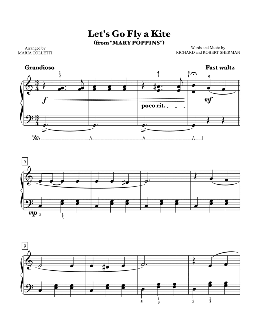 Let's Go Fly A Kite (arr. Maria Colletti)