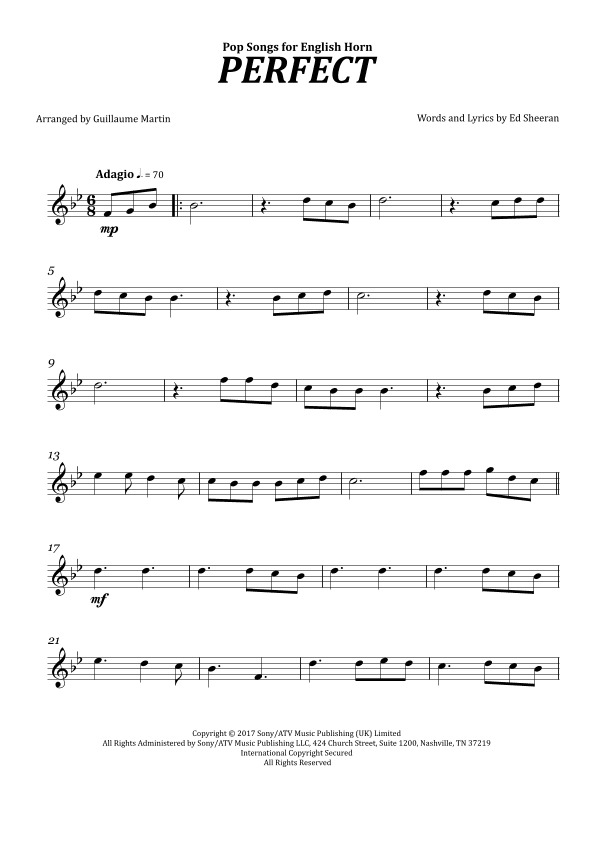 Perfect (arr. Guillaume Martin)