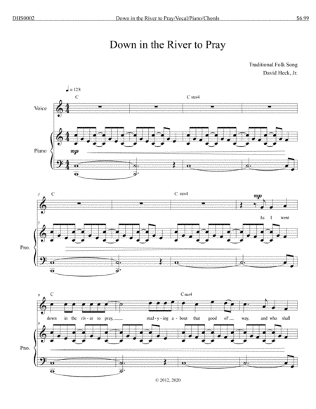 Down in the River to Pray (arr. David Heck, Jr.)