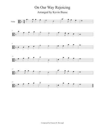 On Our Way Rejoicing - Viola (arr. Kevin Busse)