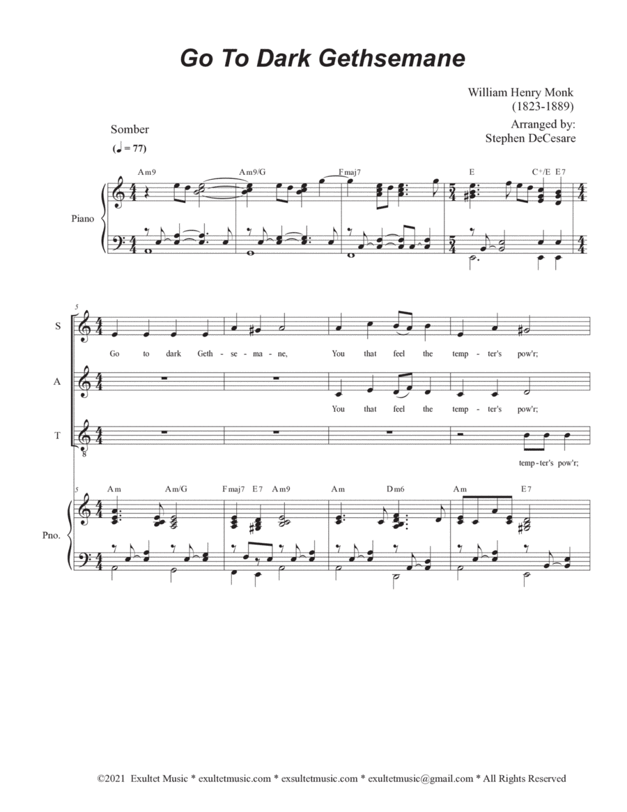 Go To Dark Gethsemane (SATB) (arr. Stephen DeCesare)