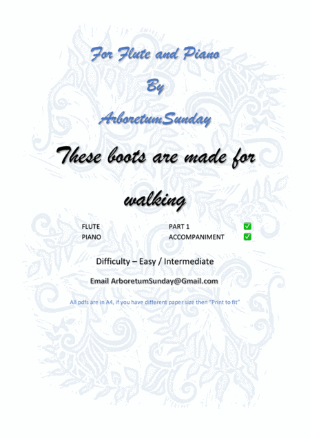 These Boots Are Made For Walkin' (arr. Mr Scribe)