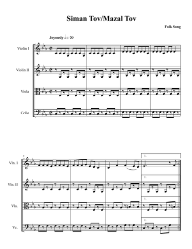 Siman Tov / Mazal Tov (arr. Tom Strauch)