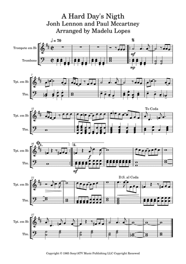 Another Hard Day's Night (arr. Madelu Lopes)