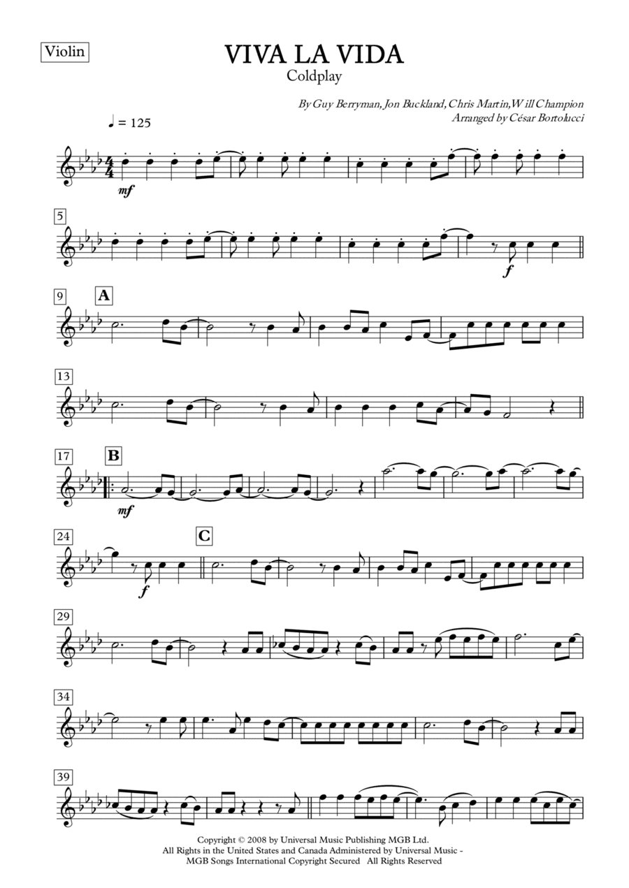 Viva La Vida (arr. ACT Bortolucci)