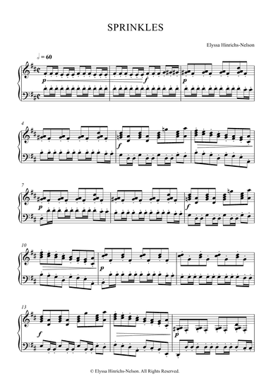 SPRINKLES Piano Solo by Elyssa Hinrichs-Nelson