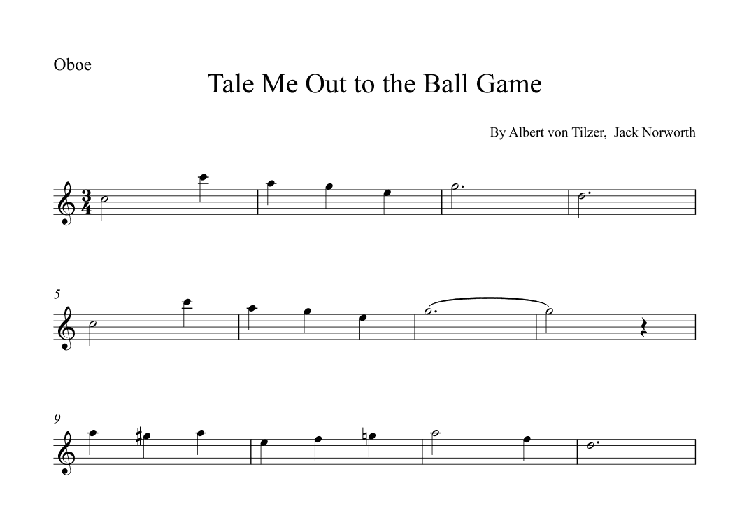 Take Me Out To The Ball Game (arr. Alex Nunes Rodrigues)