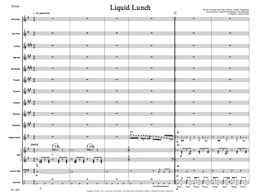 Liquid Lunch (arr. Joseph Hasper)