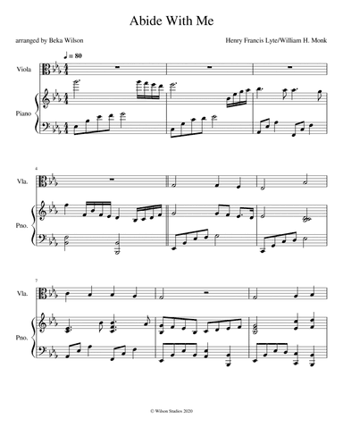Abide With Me--viola solo (arr. Beka Wilson)