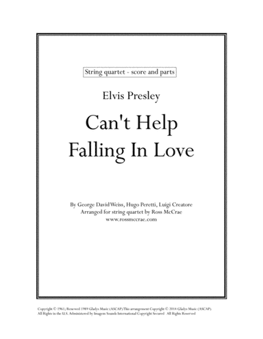 Can't Help Falling In Love (arr. Ross McCrae)