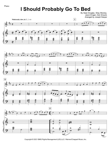 I Should Probably Go To Bed (arr. Joseph Hasper)