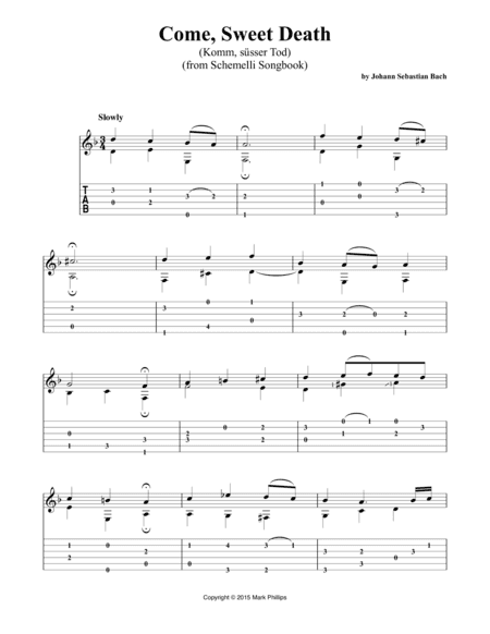 Come, Sweet Death (Komm, su¨sser Tod) (arr. Mark Phillips)