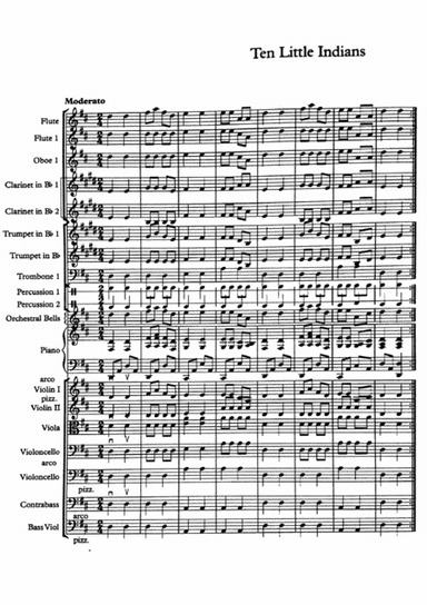 Ten Little Indians - first orchestra piece (arr. Cedric Elmer)