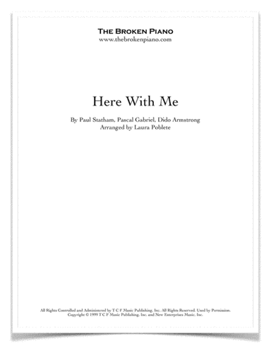 Here With Me (arr. Laura Poblete)