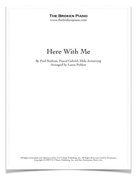 Here With Me (arr. Laura Poblete)