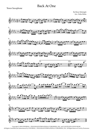 Back At One (arr. Fabio Britto)