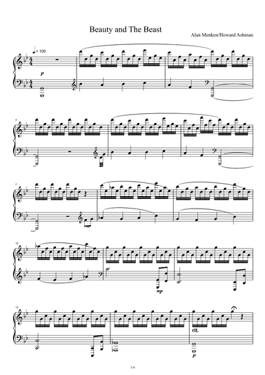 Beauty And The Beast (arr. Celine Dion & Peabo Bryson)