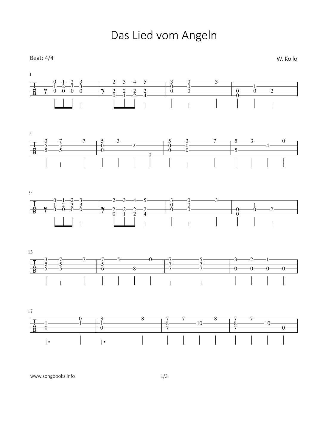 Die Lied vom Angeln (arr. Bettina Schipp)