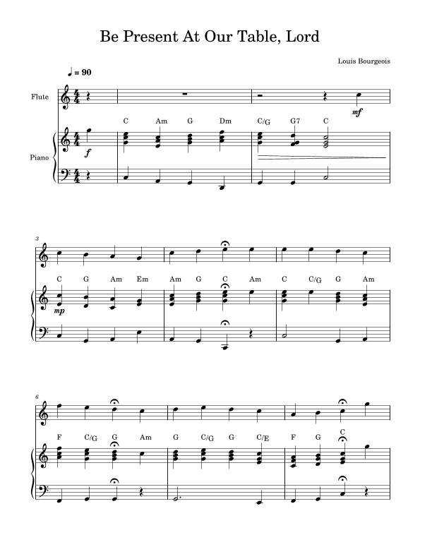 Be Present At Our Table Lord (arr. Tyler Adams)