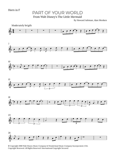 Part Of Your World (reprise) (arr. Alex Nunes Rodrigues)