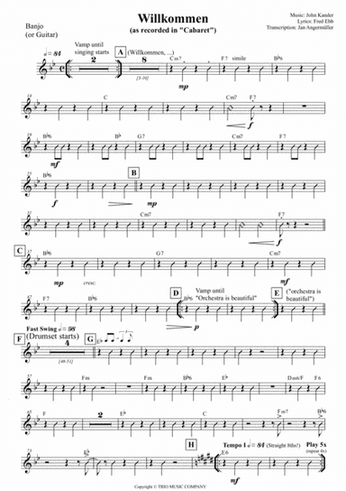Willkommen (arr. Jan Angermüller)