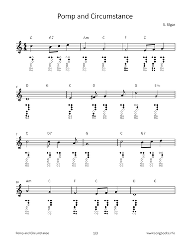 Pomp and Circumstance (arr. songbooks.info)