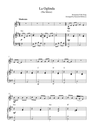La Oglinda (The Mirror) (arr. Kaiserin Rebecca)