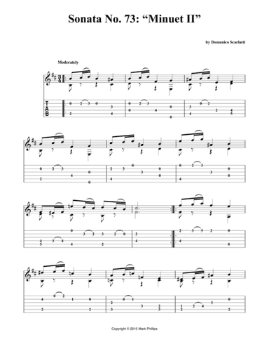 Sonata No. 73: “Minuet II” (arr. Mark Phillips)