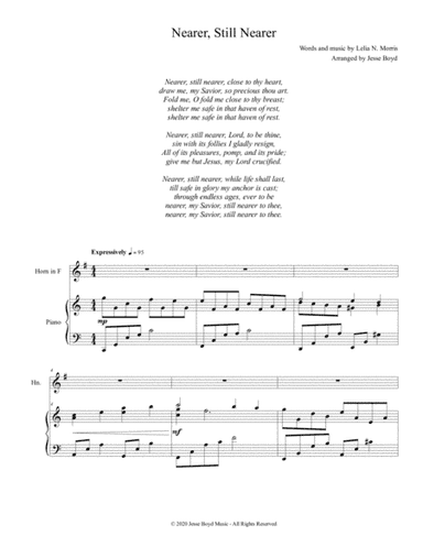 Nearer, Still Nearer (arr. Jesse Boyd)