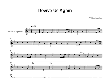 Revive Us Again (arr. Alliance Edition)